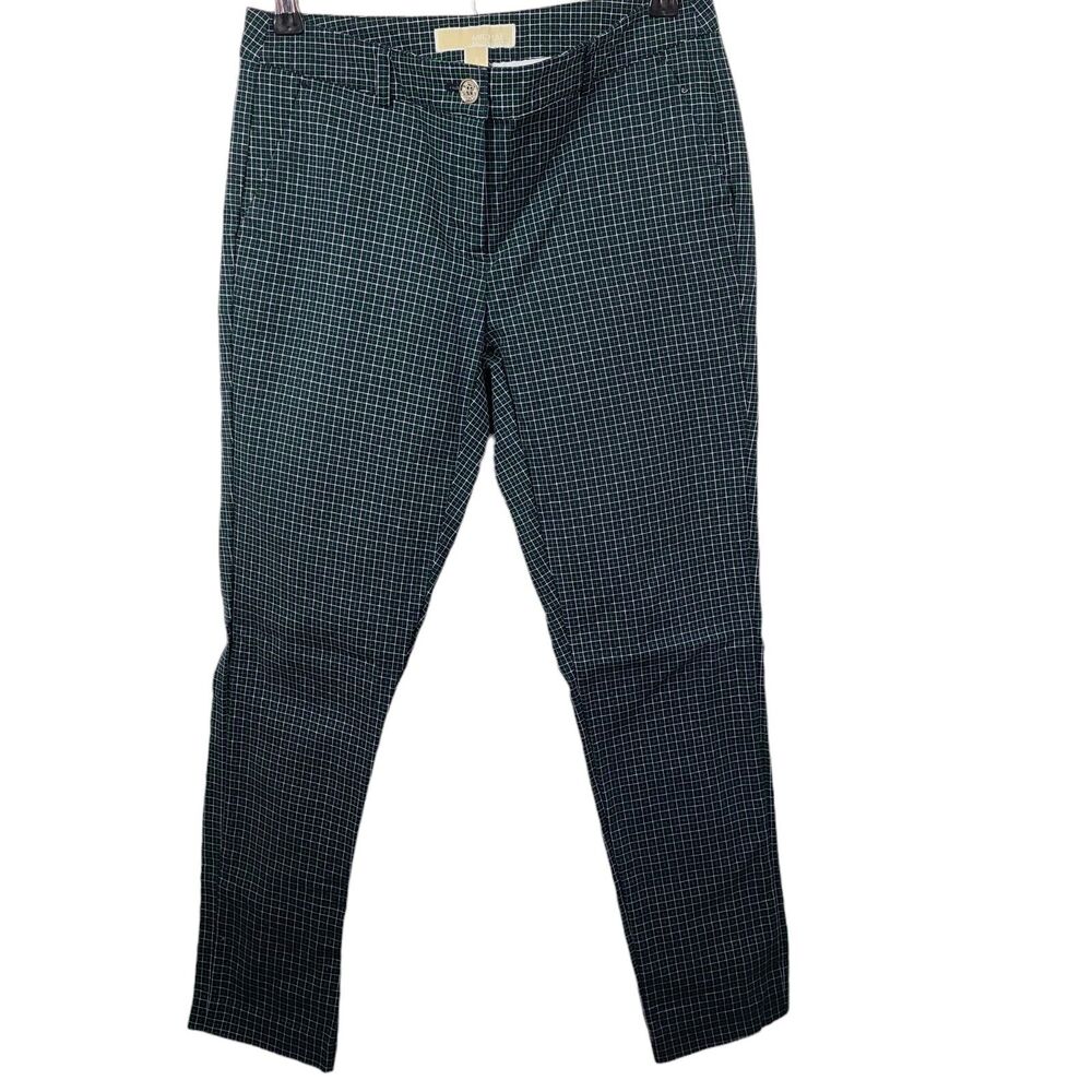 Michael Kors Green Plaid Ankle Pant Womens 2